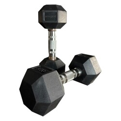 OLİMPİK KAUÇUK KAPLI KÖŞELİ DUMBELL 10 KG - 1