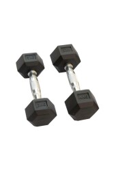 OLİMPİK KAUÇUK KAPLI KÖŞELİ DUMBELL 15 KG - 3