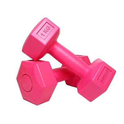 PLASTİK DUMBELL KÖŞELİ PDB-1 1 KG PEMBE - 1