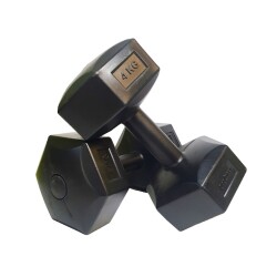 PLASTİK DUMBELL KÖŞELİ PDB-4 4 KG SİYAH - 1